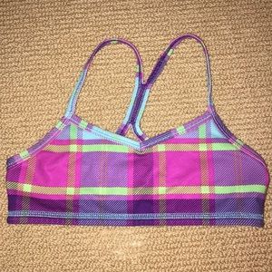Purple, blue, green, pink Ivivva bra